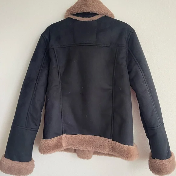 Abercrombie Kids “shearling” jacket with faux fur Size 11-12 - Picture 5 of 6